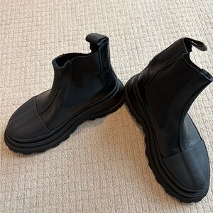 Jil Sander Black Chunky Ankle Booties